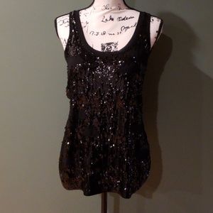 Womens shirt sparkles black Express size small